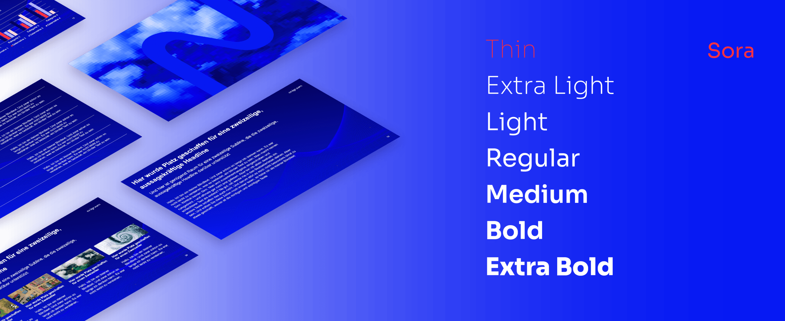 Enignums Hausschrift: Sora